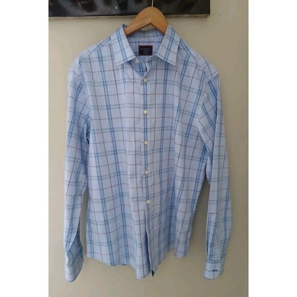 UNTUCKit Other - Untuckit Triano L/S Button Down Shirt Size Large Blue Plaid Old Money Work